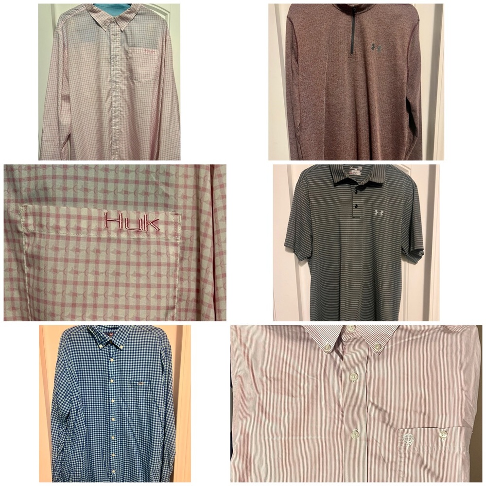 HUL, Vineyard Vines, Under Armour, George Straight Xl & L
5 Pack.